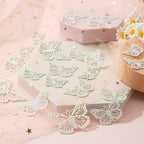 Dazzling Colorful Filigree Charms Hollow Out Multicolor Geometric Filigree Pendants for DIY Jewelry Making Earrings Necklaces Components - color: Butterfly
