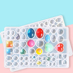 2 Pcs Gem Jewelry Casting Mold,Resin Jewelry Casting Molds for Making Earrings Jewelry Making Crafting Projects (Large) - color: mix-large