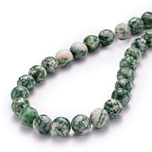 BEADIA Natural African Jade Stone Round Loose Semi Gemstone Beads for Jewelry Making 6MM 61PCS - color: African Jade, size: 6mm