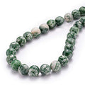 BEADIA Natural African Jade Stone Round Loose Semi Gemstone Beads for Jewelry Making 8MM 44PCS - color: African Jade, size: 8mm
