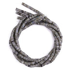 BEADIA Natural Spectrolite Spacer Beads Caps Loose Semi Gemstone for Beading Jewelry Making 6mmx3mm 38cm - color: Spectrolite, size: Round 6mm x 3mm