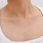 Gacimy Chain Necklace for Women, 14K Gold Plated/Silver Tone Cable Chain for Women, 1.1/1.3mm Thin Dainty Necklace Chains 16-24 Inch - size: 18 Inches, style: 1.1mm Silver
