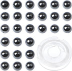 Bymitel 4mm Natural Black Hematite Metallic Round Beads Gemstones Genuine with 200pcs DIY Jewelry Making Unisex (4mm 200pcs, Black Hematite) - color: Black Hematite, size: 4mm 200pcs