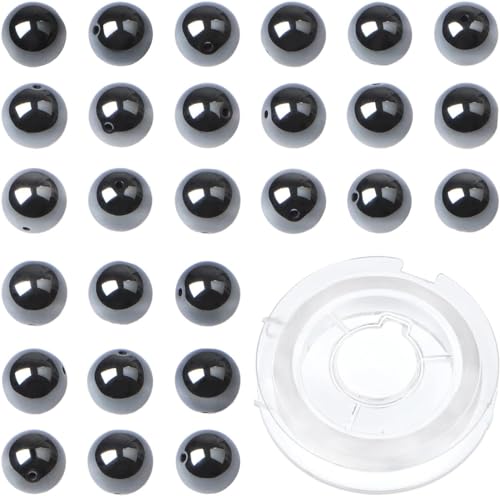 Bymitel 4mm Natural Black Hematite Metallic Round Beads Gemstones Genuine with 200pcs DIY Jewelry Making Unisex (4mm 200pcs, Black Hematite) - color: Black Hematite, size: 4mm 200pcs