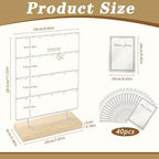 Earring Display Stand for Selling, Wood Earring Rack Display Holder Stand, 4 Tier 20 Hooks Jewelry Display for Selling with 40pcs Earring Cards, Bracelets, Rings, Necklaces - color: White