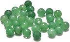 AD Beads Natural Gemstone 10mm Round Loose Beads Big Hole 2mm Sized 30pcs (Green Aventurine) - color: Green Aventurine