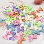 18 Pcs Bow Acrylic Beads Rhinestone Bead for Beadable Pens Handicrafts Beaded Pen Phone Straps Bag Pendants DIY Crafts Stuff - color: Arylic Bow-18pcs