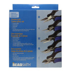 The Beadsmith Ergonomic Plier Set – 5-Piece Kit: Chain Nose, Round Nose, Flat Nose, Bent Chain Nose & Semi-Flush Side Cutter – Extra-Fine Tips, Comfortable Ergonomic Grip & Double-Leaf Springs - style: 5 Piece Kit