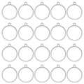 50pcs Open Bezels for Round Open Back Bezel Hollow Frame Pendants - Resin Craft Bezels for Jewelry Making, DIY Crafts (White K) - color: White K;Round