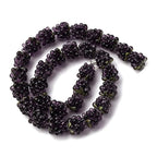 DanLingJewelry 10Pcs 3D Purple Berry Fruit Beads Handmade Lampwork Raspberry Spacer Beads for DIY Jewelry Making Crafts