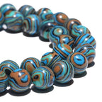 8mm Natural Blue Malachite Gemstone Beads Polished Round Smooth Stone Beads for Bracelets Jewelry Making 15inch Loose Beads - color: Blue Malachite, size: 8mm