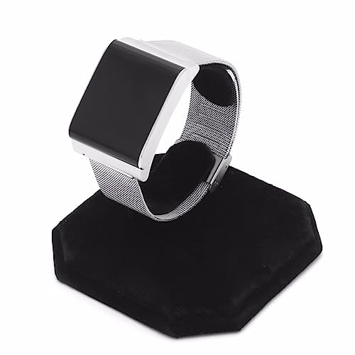 lasenersm 2 Pieces Watch Display Stand Rack Velvet Wrist Watch Display Holder C Type Bracelet Display Rack Stand Watch Holder Stand Jewelry Display Stand, Black