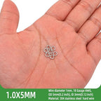 1000PCS 5mm 1mm Thickness 18 Gauge Stainless Steel Jump Rings, Unwelded Metal Round O Rings for Necklace Bracelet Keychain Chainmail Jewelry Making - size: 5mm OD-1.0mm Thick-18 Gauge