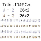 stino Metal Charms for Jewelry Making 100gram, Bulk Tibetan Silver & Gold Plated Trinkets for Earring Necklace Jewelry Making and Findings - color: Alphabet Silver & Gold Bronz