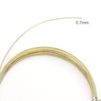 BEADIA 14K Gold Plated Wire 0.7mm 5 Meters Bead Cord for Bracelet Necklace Charm Beading Jewelry Making Findings - size: 0.7mm, style: 14K Gold