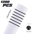 1200Pcs 4mm Black Spacer Beads Round Smooth Loose Ball Beads for Bracelet Jewelry Making Craft - color: Z-Black, size: 4mm