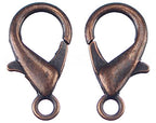 CleverDelights 21x12mm Lobster Clasps - 50 Pack (Antique Copper) - color: Antique Copper