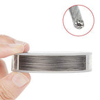 BENECREAT 7 Strands 195FT 0.5MM Stainless Steel Bead String Wire Tarnish Resistant Steel Wire for Necklace Bracelet Making - color: Stainless Steel, size: 0.5mm - 7 Strands