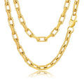 VNOX Paperclip Necklace for Men Women, 4.5/6.5/7mm Solid Diamond-Cut Chunky Stainless Steel Anchor Link Chain Mens Necklaces Jewelry Gifts, 18/20/22/24 Inchs - style: 7MM-Gold