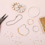 4000 Pcs 2mm Crimp Beads Metal Round Crimp Beads Smooth Gold Silver Bead Metal Clamp Ends Tiny Stoppers Bead for DIY Bracelet Necklace Earring (Gold and Silver)