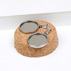 10pcs stainess steel cabochon base setting 20mm 25mm 30mm round cameo pendant trays diy jewelry blank bezel for necklace making (20mm) - size: 20mm silver