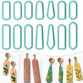 14pcs Rectangle Clay Cutters, Polymer Clay Cutting Tools for Earrings Making, Clay Jewelry Making Kit for Handicraft Enthusiasts - style: Long rectangle theme (14 pcs)