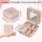 Daughter Gifts Mothers And Daughters Never Truly Part Jewelry Box Valentines Mothers Day Birthday Gifts for Daughter from Mom Christmas Graduation Gift for Daughters Adult Pink Jewelry Case - color: daughter1 rose heart