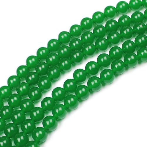 MJDCB Stone Beads Green Jade Round Loose Beads for Jewelry Making DIY Bracelet Necklace (8mm) - color: Green Jade, size: 8mm