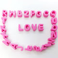 26PCS Large 6mm Hole Letter Beads, 20mm Acrylic Beads A to Z,for DIY Jewelry Making Kit Friendship Bracelet Key Chain and Bag Charm (26 A to Z Pink) - color: 26 A to Z Pink