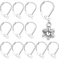 12 Pcs Leverback Earring Hooks, Stainless Steel Clasp Hoops, Hypoallergenic Dangles Earring Hooks, French Ear Wire Findings for Women, DIY Crafts, Jewelry Making (Silver) - color: Silver 12pcs