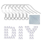 Hypoallergenic Silver Earring Hooks - 120 pcs/60 Pairs s925 Sterling Silver Plated Ear Wires for Jewelry Making, Jewelry findings Parts with 120 pcs Rubber Earring Backs Stopper for DIY Earrings - color: Regular Silver 2