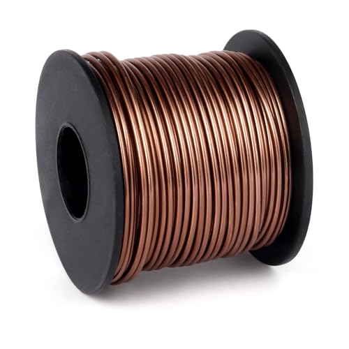 Aluminum Craft Wire, 75 Feet 1.5mm/ 16 Gauge Brown Bendable Soft Metal Aluminum Wire Roll Bulk for DIY Crafts Sculpting Jewelry Making - color: Brown, size: 16 Gauge