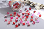 DUQGUHO 8mm Red Beads for Jewelry Making Red Glass Beads for Bracelets Crystal Glass Round Beads Bulk Bead Bracelet Kit 360PCS - color: 8-Red