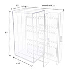 Isaac Jacobs 2 Drawer Acrylic Earring Holder, Jewelry Organizer Case (Holds up to 48 Pairs)