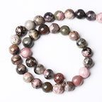 8MM 45PCS Natural Stone Black Rhodochrosite Gemstone Beads for Jewelry Making DIY Bracelet Necklace Semi Precious Beads - color: Black Stripe Rhodochrosite, size: 8mm