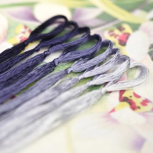 MIINGGUXIUYI Mulberry Silk Floss Embroidery Thread Floss-Cross Stitch Threads China Silk Woven Jewelry Threads DIY Sewing Kits (87) - color: 87