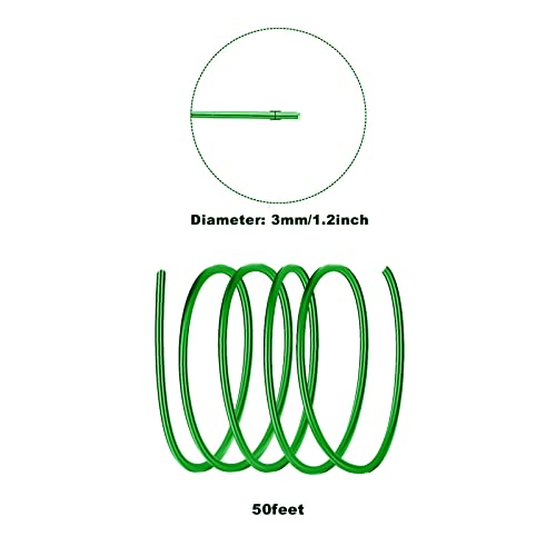 3mm Aluminum Craft Wire, 50 Feet 9 Gauge Bendable Anodized Metal Wire for Sculpting, Jewelry Making, Armature Making, Wire Weaving and Wrapping - size: 3mm, style: Green