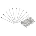 PATIKIL 500Pcs Flat Head Pins for Jewelry Making 18mm Stainless Steel Flat Head Pins Jewelry Head Pins for Craft Earring Bracelet Necklace Pendant Supplies 22 Gauge Silver - size: 18mm