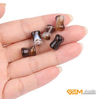GEM-Inside 30Pcs 8x12mm Natural Brown Sardonyx Onyx Agate Stone Plant Bamboo Knot Bone Charms Beads for Jewelry Making Power Energy Chakra Stone Beads - color: Brown Sardonyx Onyx Agate