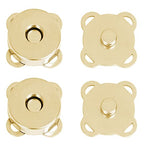 12 Sets Magnetic Snaps Buttons Sew in Magnetic Plum Bag Clasps Button Snaps for Purses Handbag Clothes Scrapbooking Closure Fastener Sewing Craft DIY (15mm) (Gold) - color: Glod 12PCS, size: 15MM