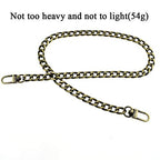 HAHIYO Purse Chain Strap 15.7 inches Bronze Shoulder Cross Body Sling Purse Handbag Clutch Replacement Comfortable Flat 0.4' Wide Enough 2.4mm Extra Thick Metal 1 Pack - size: Bronze 15.7 Inches