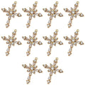 Zirconia Crystal Rhinestone Cross Charms for Jewelry Making Bracelet Necklace Choke Earring Pendant Key Chain Craft Supplies DIY Accessories - color: A_10Pcs