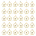 PATIKIL Pearl Charm, 100pcs Pearl Beads Faux Pearl Pendant Charm DIY for Jewelry Making Bracelets Earrings Necklace Crafts - color: Golden Beige, size: 18mm