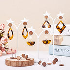 PH PandaHall Pandahall 50pcs Walnut Wood Flat Round Earring Stud 10mm Natural Wooden Earring Stud with 316 Stainless Steel Findings for DIY Earrings Making, Hole: 1.6mm