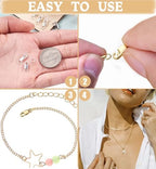 Dailyacc 925 Sterling Silver Lobster Clasp with Closed Jump Rings Gold Necklace Clasps and Closures for Jewelry Bracelet Extender,Made in Italy - color: 6pcs Gold, size: 0.39IN/10MM