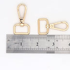 JWBIZ 16 Pcs D Ring Swivel Lobster Claw Clasp, Push Gate Snap Hooks Trigger Clips (Gold, 3/4 inch) - color: Gold, size: 3/4 inch