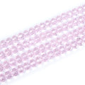 500pcs Czech Faceted Rondelle Crystal Glass Loose Beads 4mm Small Tiny Spacer Bulk Light Rose Pink for DIY Craft Jewelry Making CCR403 - color: Light Rose Pink, size: 4mm (0.16") - 500pcs