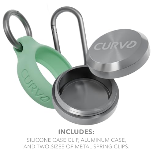 CURVD Premium Carrying Case Durable Travel Keychain Container, Medicine Pill Organizer, Travel Pill Box, Small Waterproof Holder for Pills, Earplugs, Compatible with Loop, Vibes & Eargasm - color: Mint