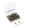 Shapenty Surgical Brass Ball Coil Fish Earring Hooks Clasp Hypo-allergenic Ear Wire Bead Connector Hooks with Large Loop for DIY Jewelry Finding Making, 100PCS/50Pairs (Bronze) - color: Bronze