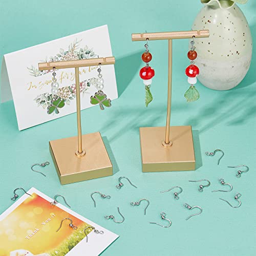 SUNNYCLUE 1 Box 100Pcs 304 Stainless Steel Earring Hooks Fish Hook Earring Wires Silver Earring Findings Ball Dot Earwires French Ear Hooks for jewellery Making Women Adults DIY Dangle Earrings Crafts - color: 100pcs 304 Stainless Steel Earring Hooks